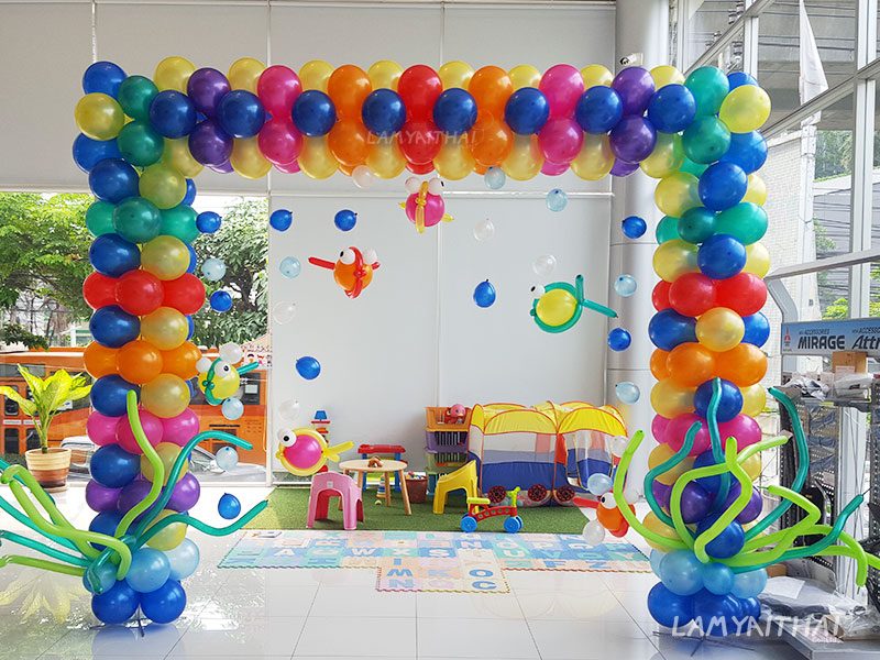 ลูกโป่งตกแต่งงานอีเวนต์ โดยลำไยไทย — balloon-arch21