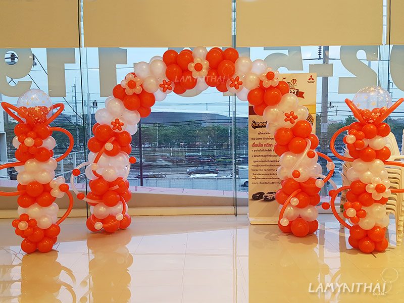 ลูกโป่งตกแต่งงานอีเวนต์ โดยลำไยไทย — balloon-arch9