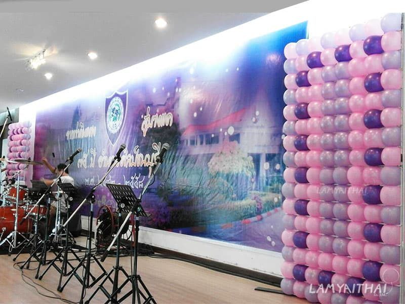 ลูกโป่งตกแต่งงานอีเวนต์ โดยลำไยไทย — balloon-wall4